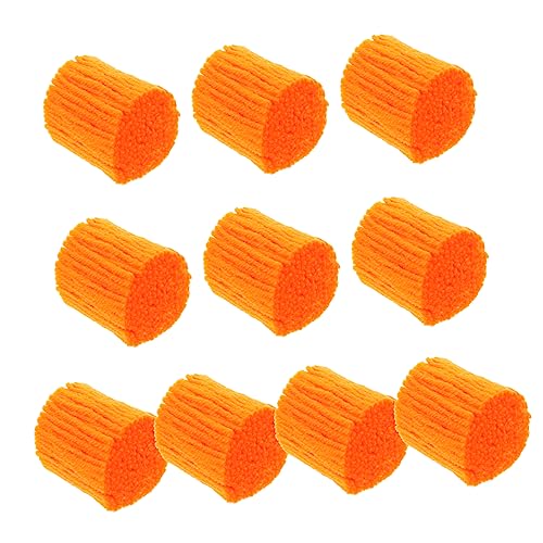 Gatuida 10 Rollen Teppichstickstätte Set super dickes Garn Anfänger Deckengarn verriegeln wolle Hakenteppichgarn Teppichherstellungssets Knüpfteppiche für Erwachsene Knüpfgarn Acryl Orange von Gatuida