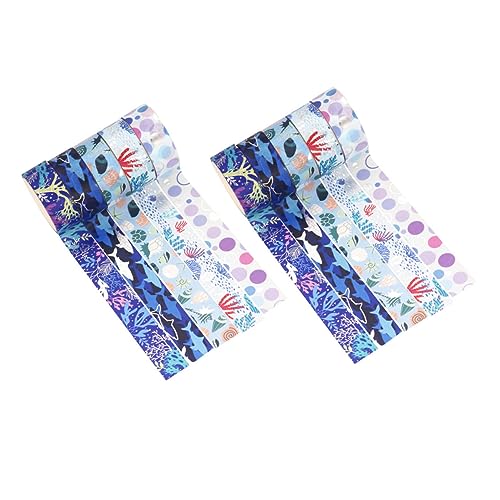 Gatuida 10 Rollen Washi Tape Ocean Washi Papier Klebeband für DIY Handwerk Scrapbooking und Dekoration Masking Tape mit Aquarell Design für Kunstliebhaber von Gatuida