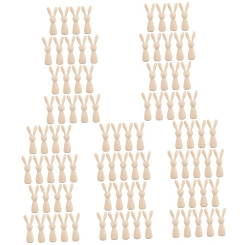 Gatuida 10 Sätze Teiliges Unvollendete Holzfiguren Kaninchen Zum Bemalen Diy Holzspielzeug Für Kreative Raumdekoration Glatte Oberfläche Für Individuelles Design Für 10 Stück * 10 von Gatuida