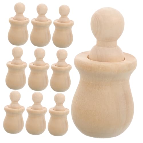 Gatuida 10 Satz Teiliges Unbemalter Holzpüppchen zum Bemalen Naturbelassene DIY Holzpeg Puppen für Kreative für Malprojekte und Eltern Junge Mädchen Gatuida 10 Satz Teiliges Unbemalter Holzpüppchen zum Bemalen Naturbelassene DIY Holzpeg Puppen für Kreative für Malprojekte und Eltern Junge Mädchen von Gatuida