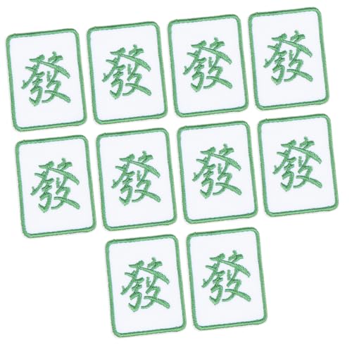 Gatuida 10 Stück Bestickte Applikationen Zum Aufnähen Applikationen Stickereien Für DIY Mahjong Namensaufkleber Dekoration Hat Kleidung Bestickter Aufnäher Bestickte Patches Zum von Gatuida
