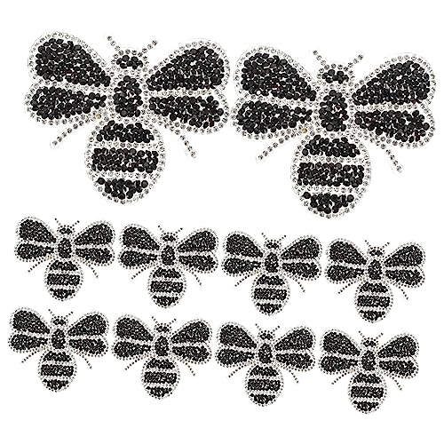 Gatuida 10 Stück Bügel Patches mit Bienen Strapazierfähige Aufnäher für Kleidung Hüte Taschen für DIY Dekoration und Reparaturen Schwarz von Gatuida