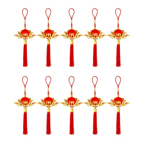 Gatuida 10 Stück Chinesische Laternen-Lichterketten: Laternen Mit Quaste Rote Laternen-Lichterketten für Innenhöfe Gatuida 10 Stück Chinesische Laternen-Lichterketten: Laternen Mit Quaste Rote Laternen-Lichterketten für Innenhöfe von Gatuida