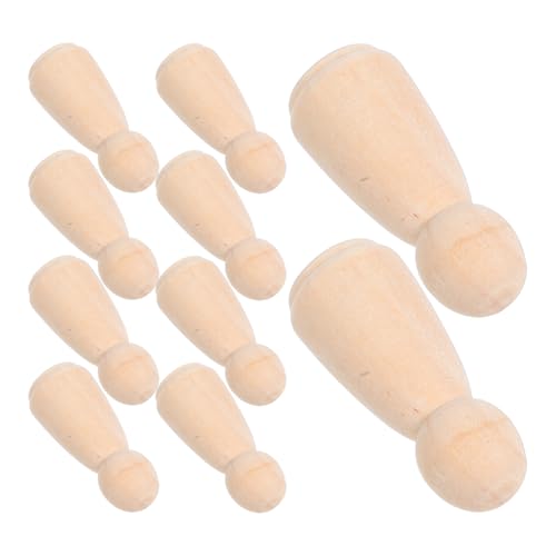 Gatuida 10 Stück DIY Teiliges Holzfiguren zum Bemalen Unvollendete Holzpuppen für Hochzeitsdekoration Kinderbasteln und Kreative Projekte von Gatuida