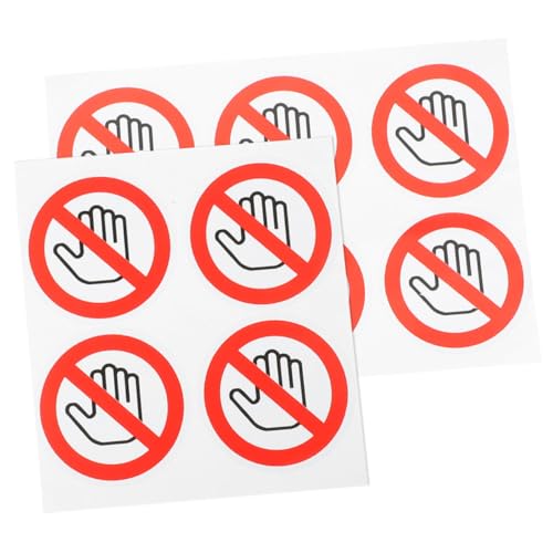 Gatuida 10 Stück Do Not Touch Aufkleber Warnhinweise für Sicherheitszeichen Selbstklebende Vinyl Etiketten für Werkstätten Lager und Baustellen Durchmesser Langlebig und Wetterfest von Gatuida