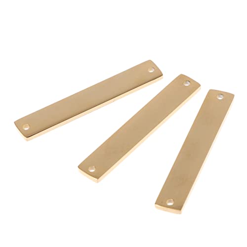 Gatuida 10 Stück Doppellochiger Verbindungselemente mit Spiegeloberfläche DIY Schmuckzubehör Gold für Kettenanhänger Schlüsselanhänger und Kreative Bastelprojekte von Gatuida