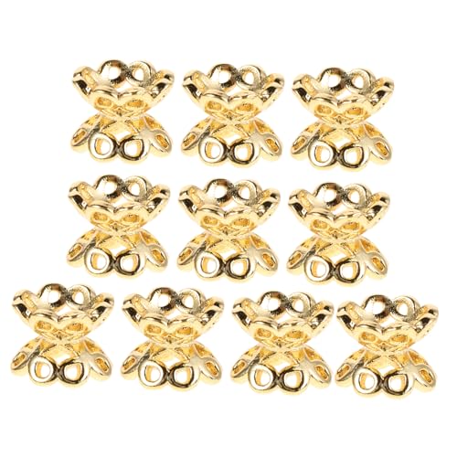 Gatuida 10 Stück Doppelseitige Perlenkappen DIY Schmuckzubehör für Armbänder und für Kreative Bastelprojekte Robust und Gefertigt Ergänzung für Armbanddesigns von Gatuida