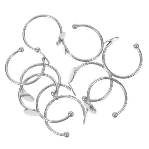 Gatuida 10 Stück Einstellbare Ringrohlinge Schmuckzubehör für DIY Ringe Basis für Designs Leicht und Tragbar für Schmuckherstellung von Gatuida