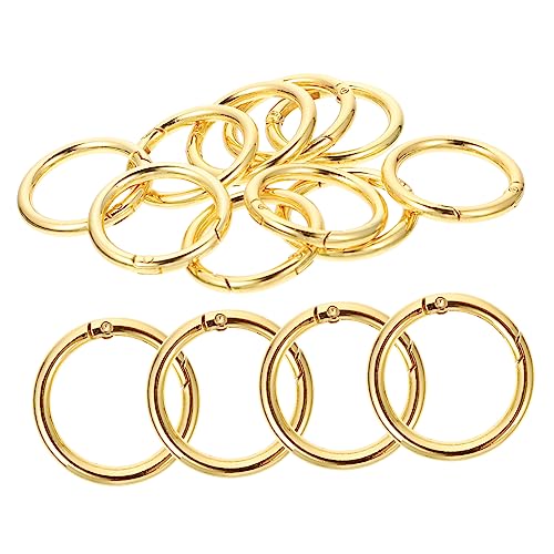 Gatuida 10 Stück Federschnalleschlüsselring bunt Kreisclip Herstellung abnehmbar schnappen für praktische Schlüsselkettenringe Kreisschlüssel tragbare Schlüsselkettenringe Legierung Golden Gatuida 10 Stück Federschnalleschlüsselring bunt Kreisclip Herstellung abnehmbar schnappen für praktische Schlüsselkettenringe Kreisschlüssel tragbare Schlüsselkettenringe Legierung Golden von Gatuida