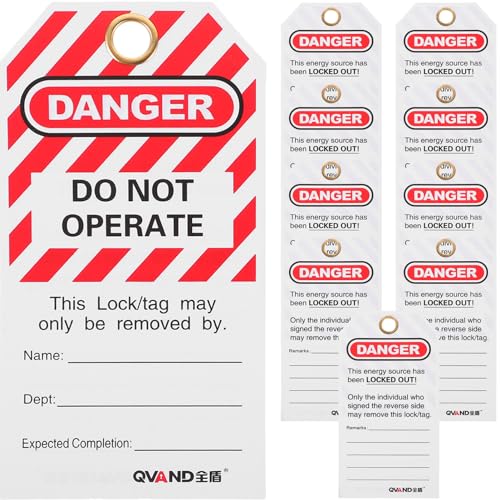 Gatuida 10 Stück Gefahrenschilder „Nicht Bedienen“ Schilder „Lockout Tagout“ Schilder „Loto“-Tags Für Die Reparatur Außer Betrieb Befindlicher Geräte „Nicht Verwenden“-Schild B von Gatuida