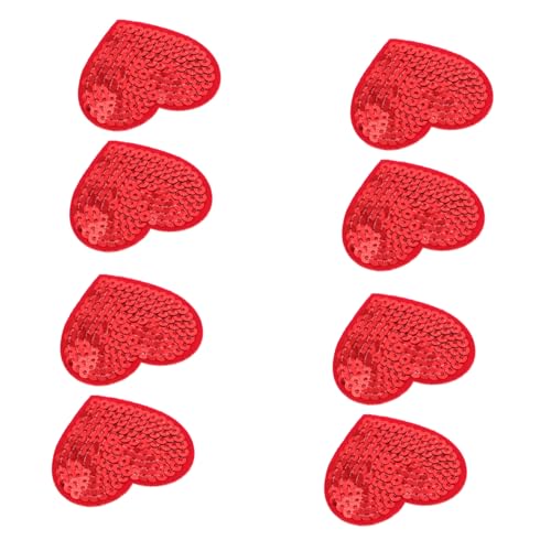 Gatuida 10 Stück Glitzer Herz Patches Rote Herz Applikationen zum Aufbügeln für Kleidung Hüte und Taschen Einfach Anzubringen Hochwertige Stickerei für Diy Dekorationen von Gatuida
