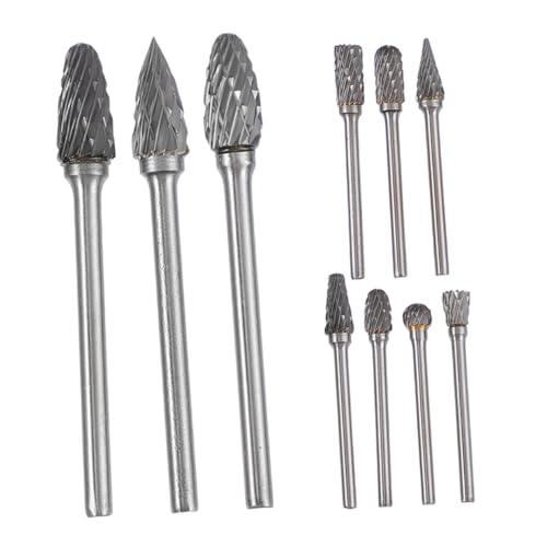 Gatuida 10 Stück Hartmetall Frässtifte Doppelschnitt Teiliges Wolframkarbid Rotary Burrs für Metall Entgraten Holzschnitzen Gravieren Polieren Kompatibel mit Schleifwerkzeugen Gatuida 10 Stück Hartmetall Frässtifte Doppelschnitt Teiliges Wolframkarbid Rotary Burrs für Metall Entgraten Holzschnitzen Gravieren Polieren Kompatibel mit Schleifwerkzeugen von Gatuida