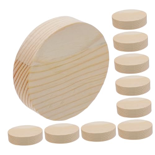 Gatuida 10 Stück Holzchipmodell Handbemalte Naben Zeichnung Handwerk Etiketten Runden Für Rundes Brett Zum Basteln Handgefertigt Kinderkunst Party Basteln Kits Bambus von Gatuida