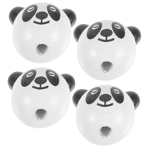 Gatuida 10 Stück Holzperlen Tierkopf Diy Bastelperlen für Schmuckaccessoires zum Basteln von Armbändern Panda Design von Gatuida