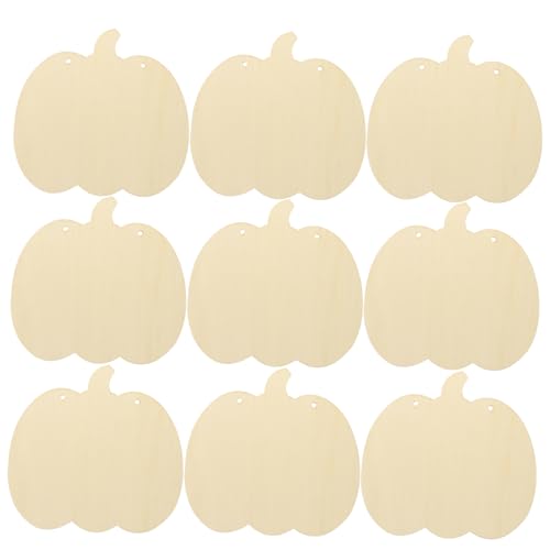Gatuida 10 Stück Holzscheiben Kürbis Form Unvollendete Diy Bastelmaterialien für Halloween Dekoration Glatte Oberfläche für Kreative Bastelprojekte von Gatuida