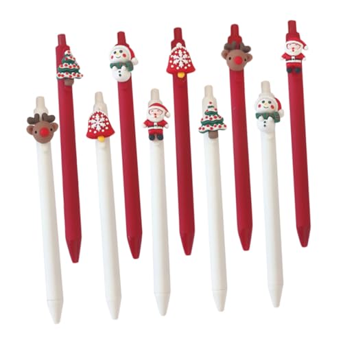 Gatuida 10 Stück Kawaii Kugelschreiber mit Santa Claus Schneemann und Weihnachtsbaum für Schule Büro und Kreative Projekte Gatuida 10 Stück Kawaii Kugelschreiber mit Santa Claus Schneemann und Weihnachtsbaum für Schule Büro und Kreative Projekte von Gatuida