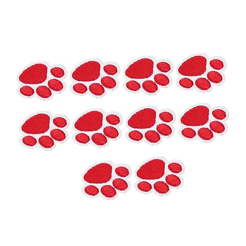 Gatuida 10 Stück Klebe Stickerei Patch Gänseblümchen-patch Nähen Hüte Flicken Für Jacken Gestickte Aufnäher Applikationen Für Kleidung Dekoration Tuch Reparatur Kleiderflicken Rot Stoff von Gatuida