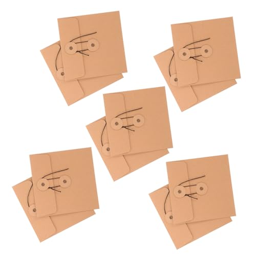 Gatuida 10 Stück Kraftpapier CD Hüllen mit Bindeband Umweltfreundliche Dvd Verpackungstaschen Robuste Papierumschläge zur CD Dvd Aufbewahrung Vintage Stil für Büro und Versand von Gatuida