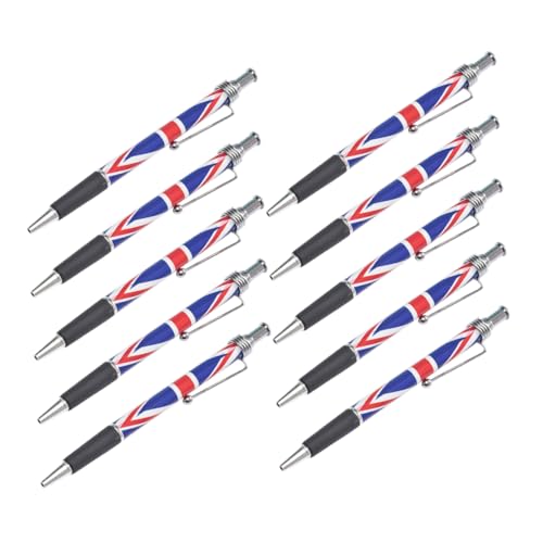 Gatuida 10 Stück Kugelschreiber mit Britischem Flaggenmuster Bequeme Schreibstifte für Unterschriften Glattes Schreiben Schwarzes Bürozubehör für Patriotische Anlässe Gatuida 10 Stück Kugelschreiber mit Britischem Flaggenmuster Bequeme Schreibstifte für Unterschriften Glattes Schreiben Schwarzes Bürozubehör für Patriotische Anlässe von Gatuida