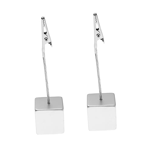 Gatuida 10 Stück Memo -Halter bürodeko büro dekoration schreintischorganizer visitenkarten halterung süß Hochzeit Krokodilklemme für den Schreibtisch harz fotoclip halter Silver von Gatuida