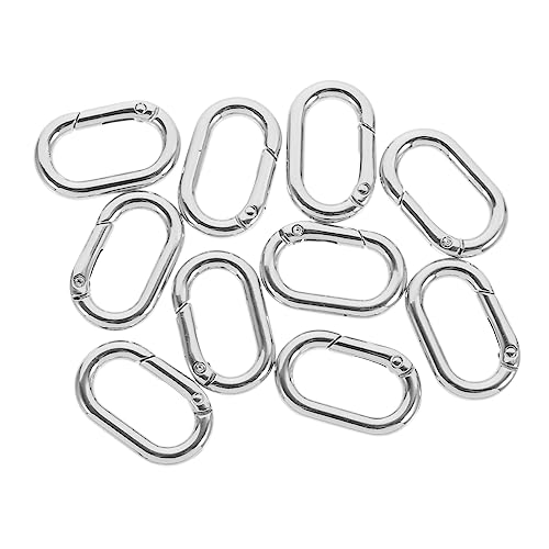 Gatuida 10 Stück Metall Federklammern Für Taschen Gepäck Karabinerhaken Große Anhängerform Schlüsselanhänger Schnalle Haken Pflichtverbinder Ovale Karabinerverschlüsse Geldbörse Gatuida 10 Stück Metall Federklammern Für Taschen Gepäck Karabinerhaken Große Anhängerform Schlüsselanhänger Schnalle Haken Pflichtverbinder Ovale Karabinerverschlüsse Geldbörse von Gatuida