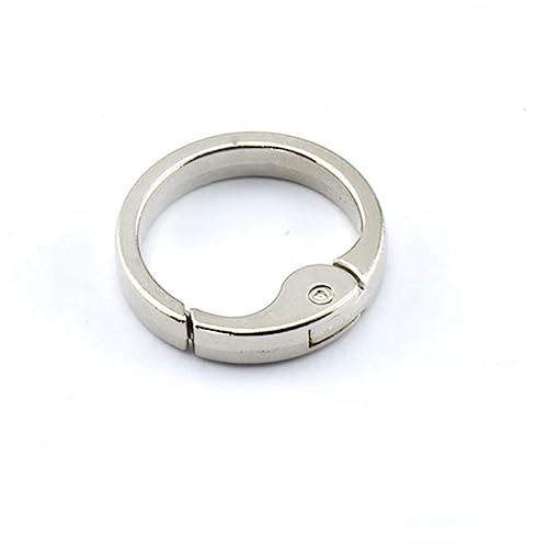 Gatuida 10 Stück Metall Federring Federclip Schnalle für Handtaschen und für DIY Bastelarbeiten Silberfarben Langlebige Zubehörteile von Gatuida