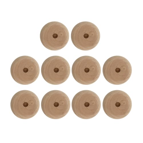 Gatuida 10 Stück Mini Holzräder DIY Auto Zubehör Handgemachte Bastelmaterialien für Kreative Projekte von Gatuida