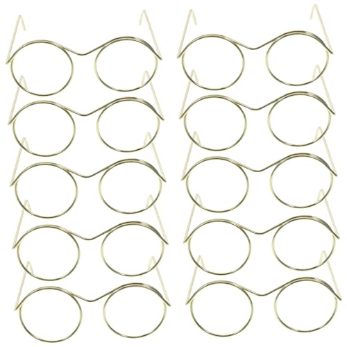 Gatuida 10 Stück Mini-Puppen-Sonnenbrillen Mit Metallrahmen Brillen Für Projekte Gatuida 10 Stück Mini-Puppen-Sonnenbrillen Mit Metallrahmen Brillen Für Projekte von Gatuida