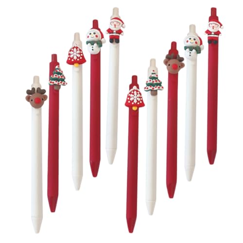 Gatuida 10 Stück Niedliche Cartoon Santa Weihnachtsbaum Kugelschreiber für Schule Büro Feiertagsfeiern Geschenkidee für Bastelprojekte Gatuida 10 Stück Niedliche Cartoon Santa Weihnachtsbaum Kugelschreiber für Schule Büro Feiertagsfeiern Geschenkidee für Bastelprojekte von Gatuida