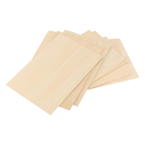 Gatuida 10 Stück Rechteckige Unbehandelte Holzplatten für DIY Bastelprojekte Dicke für Malerei Gravuren und Kreative Gestaltungen für Erwachsene von Gatuida