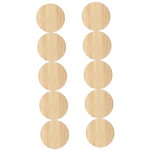 Gatuida 10 Stück Runde Bambus Blankoscheiben für DIY Bastelprojekte Unvollendete Holzscheiben zum Bemalen und Dekorieren Sicher für Hochzeiten und Besondere Anlässe von Gatuida
