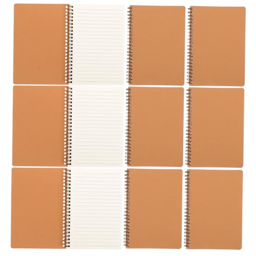 Gatuida 10 Stück Spiral Notizbuch Leeres Tagebuch für Notizen Skizzen und Erinnerungen Hochwertiges Kraftpapier für Schule Büro und Reisen von Gatuida