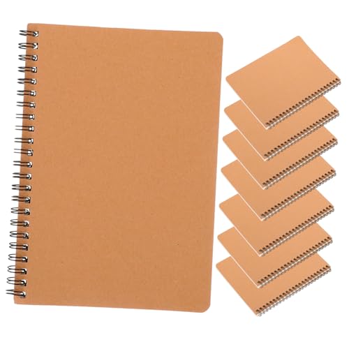 Gatuida 10 Stück Spiral Notizbuch aus Leere für Notizen Skizzen und Journaling für Schule Büro und Reisen Kraftpapier Cover von Gatuida