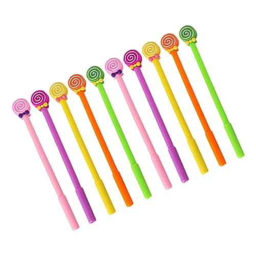 Gatuida 10 Stück Teiliges Cartoon Kugelschreiber Schwarz Bunte Lutscher Form Schreibstifte aus Kunststoff Praktische Schreibwerkzeuge für Schüler Büro Partygeschenke und Preisverleihungen Gatuida 10 Stück Teiliges Cartoon Kugelschreiber Schwarz Bunte Lutscher Form Schreibstifte aus Kunststoff Praktische Schreibwerkzeuge für Schüler Büro Partygeschenke und Preisverleihungen von Gatuida