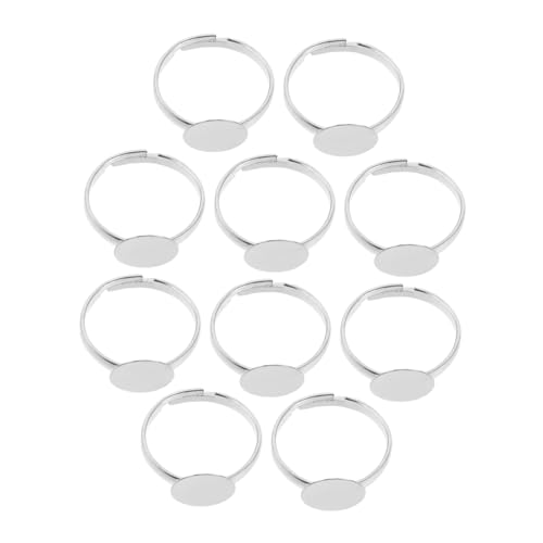 Gatuida 10 Stück Teiliges DIY Ringrohlinge Verstellbare Ringbasen aus Zinklegierung Offene Ringhalter für Schmuckherstellung Vielseitig Einsetzbar für Ringe und Kreative Bastelprojekte Gatuida 10 Stück Teiliges DIY Ringrohlinge Verstellbare Ringbasen aus Zinklegierung Offene Ringhalter für Schmuckherstellung Vielseitig Einsetzbar für Ringe und Kreative Bastelprojekte von Gatuida