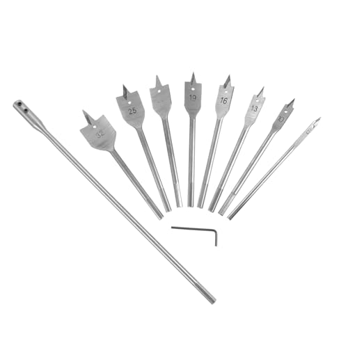 Gatuida 10 Stück Teiliges Flachbohrer Hochkohlenstoffstahl Holzlochöffner für Möbelbau Scharnierlochbohrer Schnelles Sauberes Bohren in Holz Sperrholz Gatuida 10 Stück Teiliges Flachbohrer Hochkohlenstoffstahl Holzlochöffner für Möbelbau Scharnierlochbohrer Schnelles Sauberes Bohren in Holz Sperrholz von Gatuida