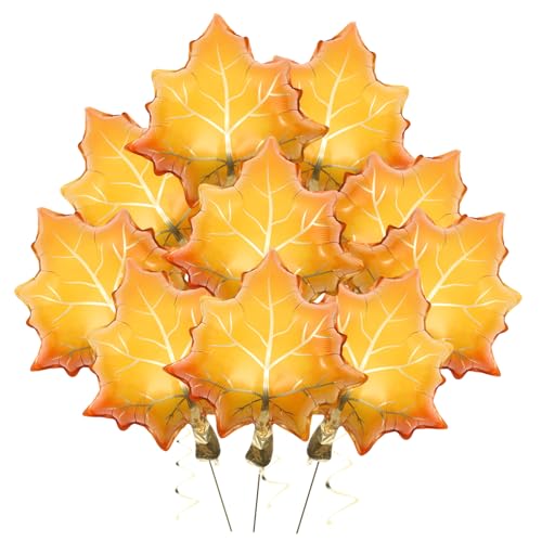 Gatuida 10 Stück Teiliges Folienballons in Ahornblatt Form Gelb Herbstliche Thanksgiving Deko Wetterbeständig für Party Fotorequisiten Herbstliche Feier und Gatuida 10 Stück Teiliges Folienballons in Ahornblatt Form Gelb Herbstliche Thanksgiving Deko Wetterbeständig für Party Fotorequisiten Herbstliche Feier und von Gatuida