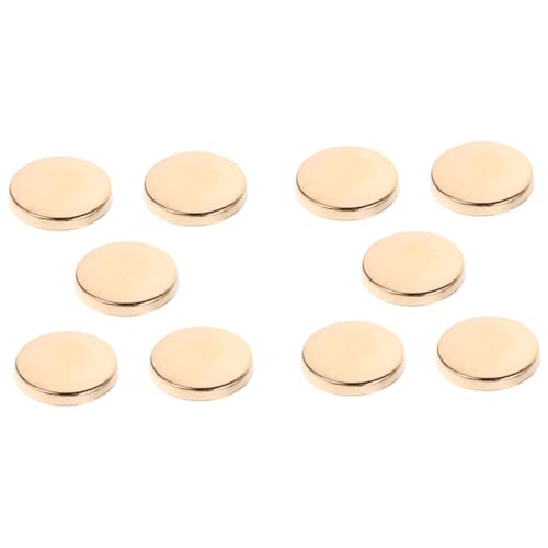 Gatuida 10 Stück Teiliges Goldene Flache Metallknöpfe Handgefertigte Nähknöpfe Zinklegierung für DIY Kleidung Hemden Jacken und Anzüge von Gatuida