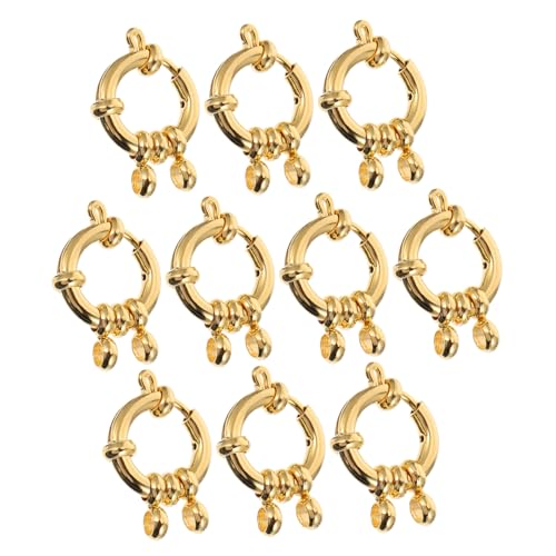 Gatuida 10 Stück Teiliges Goldfarbener Federverschluss aus Edelstahl Runder Schnapphaken für Armband und Schmuckherstellung Glänzendes Design für DIY Schmuck und Dekoration von Gatuida