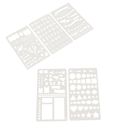 Gatuida 10 Stück Teiliges Handbuch Schablonen für DIY Dekoration Wiederverwendbare Zeichenschablonen mit Verschiedenen Designs für Journaling und Bastelprojekte von Gatuida