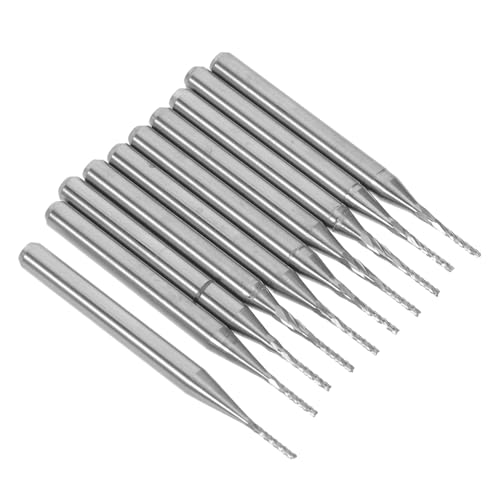 Gatuida 10 Stück Teiliges Hartmetall Fräser Cnc Router Bits mit Schaft Verschleißfest Präzise Gravurwerkzeuge für Metall Holz Kunststoff und Pcb-bearbeitung von Gatuida