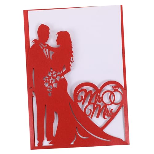 Gatuida 10 Stück Teiliges Hochzeits Einladungskarten mit Kreativem Hollow Out Design Rotes Spezielles Papier Modisch und Passende für Persönliche Einladungstexte Unvergesslich für Gatuida 10 Stück Teiliges Hochzeits Einladungskarten mit Kreativem Hollow Out Design Rotes Spezielles Papier Modisch und Passende für Persönliche Einladungstexte Unvergesslich für von Gatuida