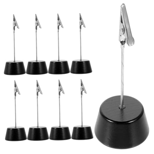 Gatuida 10 Stück Teiliges Holz Fotoclips mit Breiter Basis Multifunktionale Memo und Kartenhalter für Schreibtisch Stabile Kreative Tischdekoration und Notizhalter für Büro und Party von Gatuida