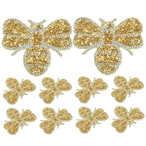 Gatuida 10 Stück Teiliges Honigbienen Bügelflicken Verschleißfeste Austauschbare Aufbügler für Kleidung Hüte Taschen DIY Dekoration und Reparatur Goldfarbene Textilpatches Gatuida 10 Stück Teiliges Honigbienen Bügelflicken Verschleißfeste Austauschbare Aufbügler für Kleidung Hüte Taschen DIY Dekoration und Reparatur Goldfarbene Textilpatches von Gatuida