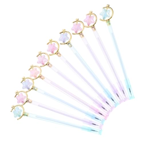 Gatuida 10 Stück Teiliges Kreativer Gelstifte mit Stern Design Glattes Schreiben Stilvolle Bunte Kugelschreiber für Schule und Büro Praktische und Elegante Schreibstifte für Mädchen und von Gatuida