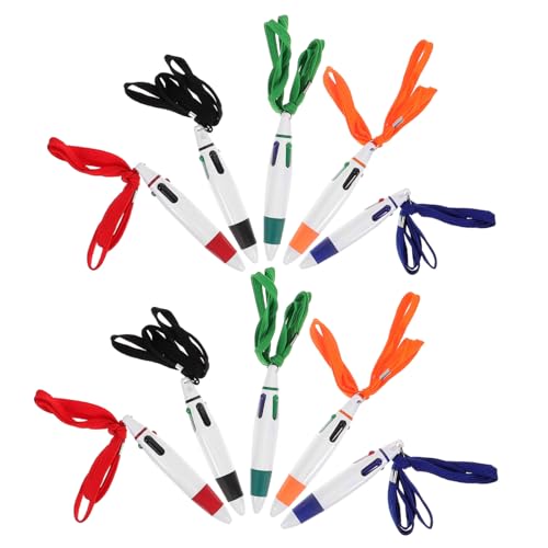 Gatuida 10 Stück Teiliges Mehrfarbige Kugelschreiber mit Lanyard Einziehbare Farben Ballpoint Pens für Büro Schule zum Schreiben und Gatuida 10 Stück Teiliges Mehrfarbige Kugelschreiber mit Lanyard Einziehbare Farben Ballpoint Pens für Büro Schule zum Schreiben und von Gatuida