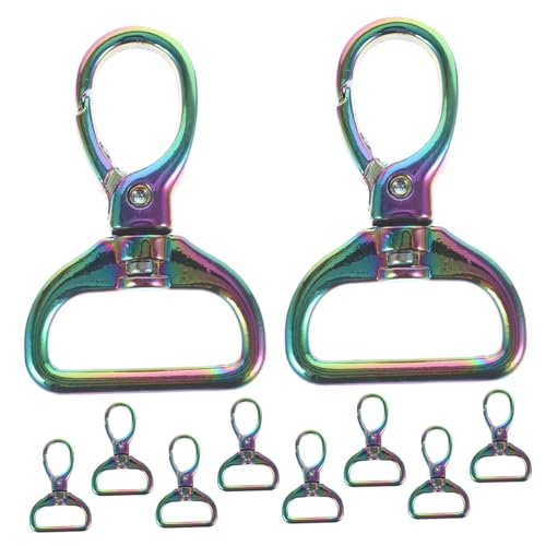 Gatuida 10 Stück Teiliges Metall D ring Schlüsselanhänger für DIY Schlüsselanhänger Herstellung Vielseitige Taschen Lederzubehör Clips Robust und Praktisch für Rucksäcke Gürtel und Gepäck von Gatuida