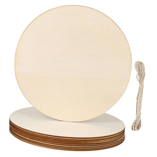 Gatuida 10 Stück Teiliges Naturbelassene Runde Holzscheiben mit Starken Seilen für DIY Basteln Malerei und Dekoration Glatte Blanke Oberfläche für Kunsthandwerk und Partygestaltung Gatuida 10 Stück Teiliges Naturbelassene Runde Holzscheiben mit Starken Seilen für DIY Basteln Malerei und Dekoration Glatte Blanke Oberfläche für Kunsthandwerk und Partygestaltung von Gatuida