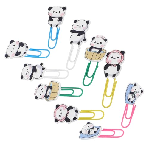 Gatuida 10 Stück Teiliges Niedliche Panda Papierklammern aus Robustem Kunststoff Multifunktionale Büroklammern und Lesezeichen für Dokumente Schule und Büro Praktische und Dekorative Gatuida 10 Stück Teiliges Niedliche Panda Papierklammern aus Robustem Kunststoff Multifunktionale Büroklammern und Lesezeichen für Dokumente Schule und Büro Praktische und Dekorative von Gatuida
