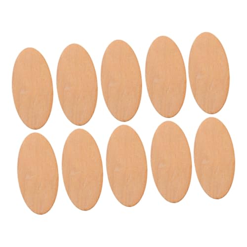 Gatuida 10 Stück Teiliges Ovale Holzscheiben Unvollendete Holzplatten für DIY Bastelprojekte Natürliche Holz deko zum Bemalen und Gestalten für Party Hochzeitsdekorationen von Gatuida